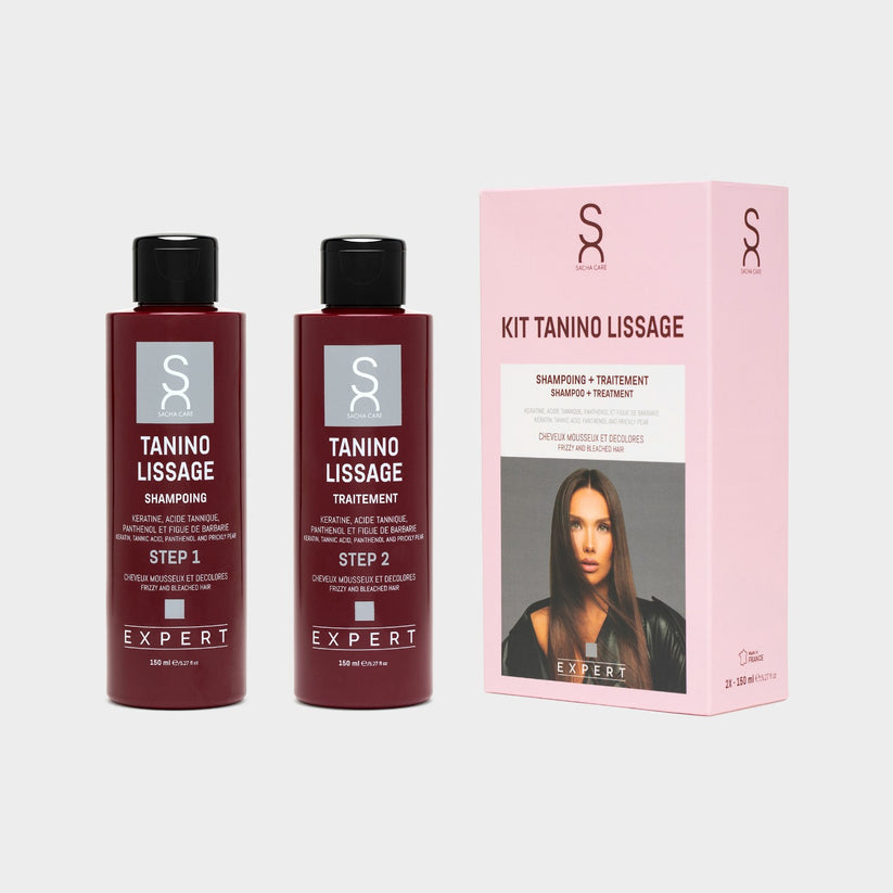 SACHA CARE Tanino Smoothing Kit Shampoo + Treatment – Кератинов Комплект с Танин за Изглаждане на Коса 2×150 мл