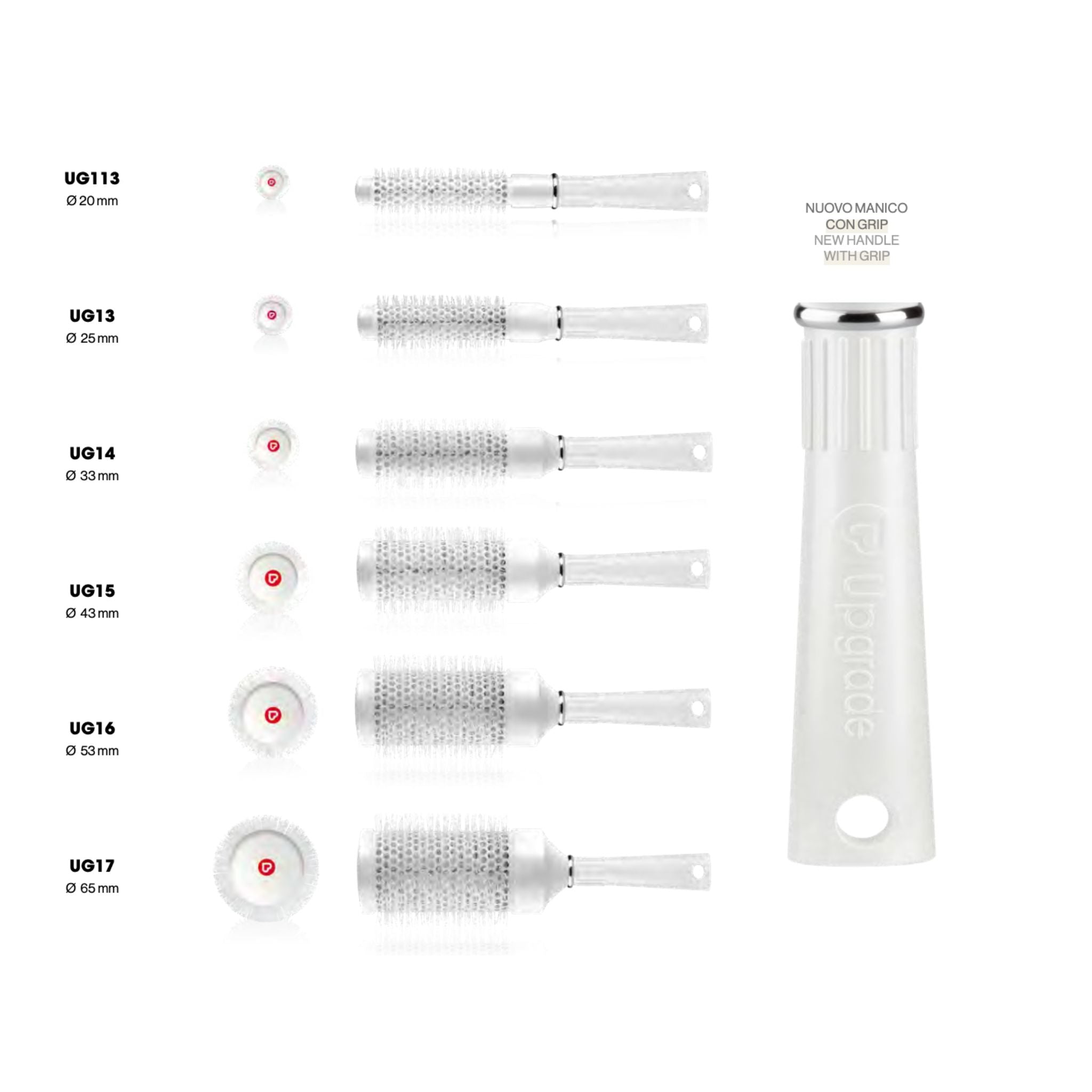 Upgrade - UG17 - Nano Silver Ion Brush 65 mm - Термо Четка за Коса 65 мм