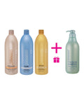 COCOCHOCO Brazilian Keratin Комплект: Original 1000 мл + Gold 1000 мл + Pure 1000 мл + Подарък Clarifying Shampoo 1000 мл