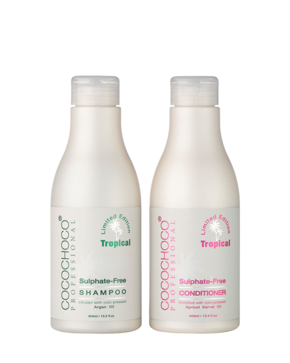 COCOCHOCO Sulfate-Free Tropical Set – комплект безсулфатен шампоан и балсам с тропически аромат 2×400 мл